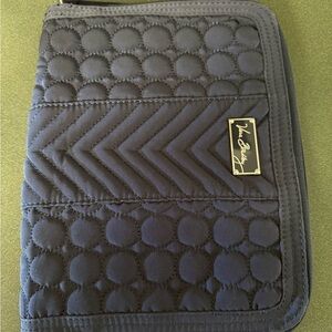 Vera Bradley Quilted Navy Jewelry Case